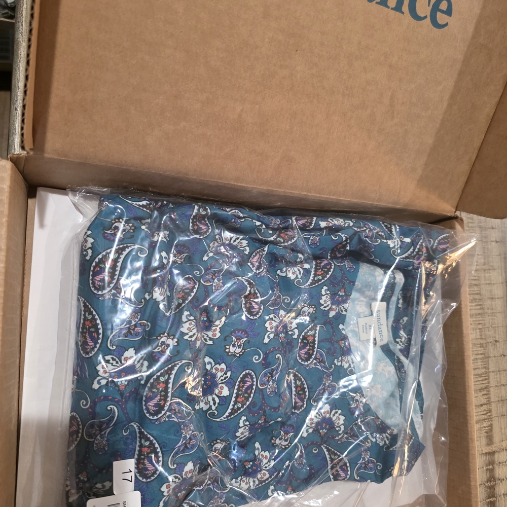Sundance Blue Paisley Blouse Sumfance Xal Sharrar Top